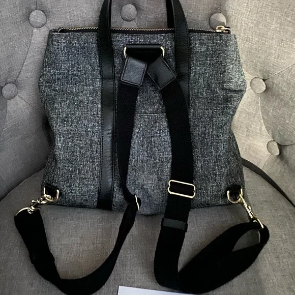 Henri Bendel Mini Jetsetter Black Canvas Multi - Picture 2 of 9